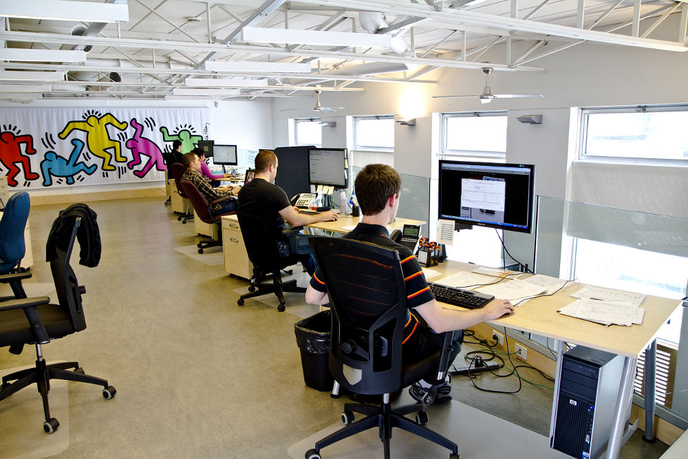 Vue de la mezzanine des bureaux de Novaxis